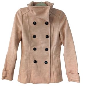 H&M heavy pink peacoat with liner